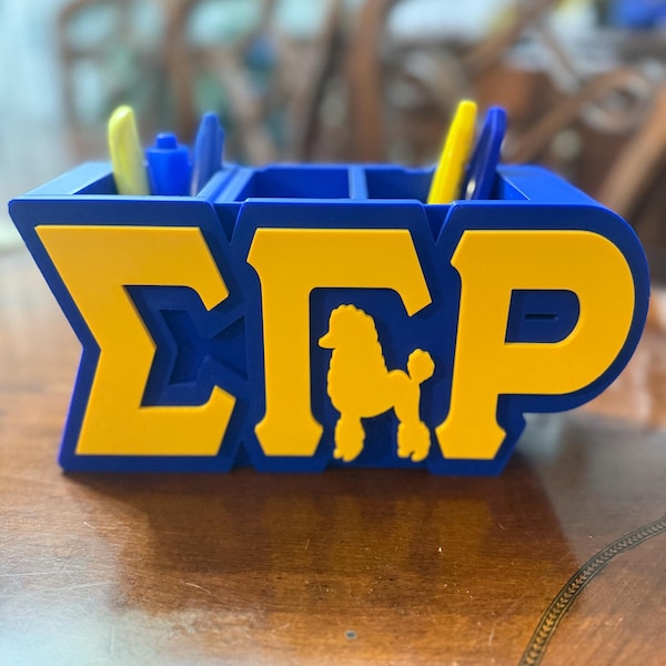 Sigma Gamma Rho SGRho Greek Desk Organizer Pen Pencil Holder
