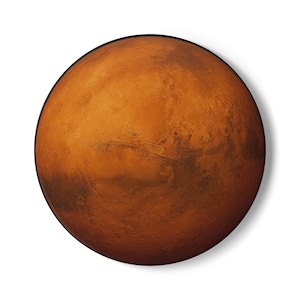 Mars Planet Ceramic Coaster: Space Themed Home Decor