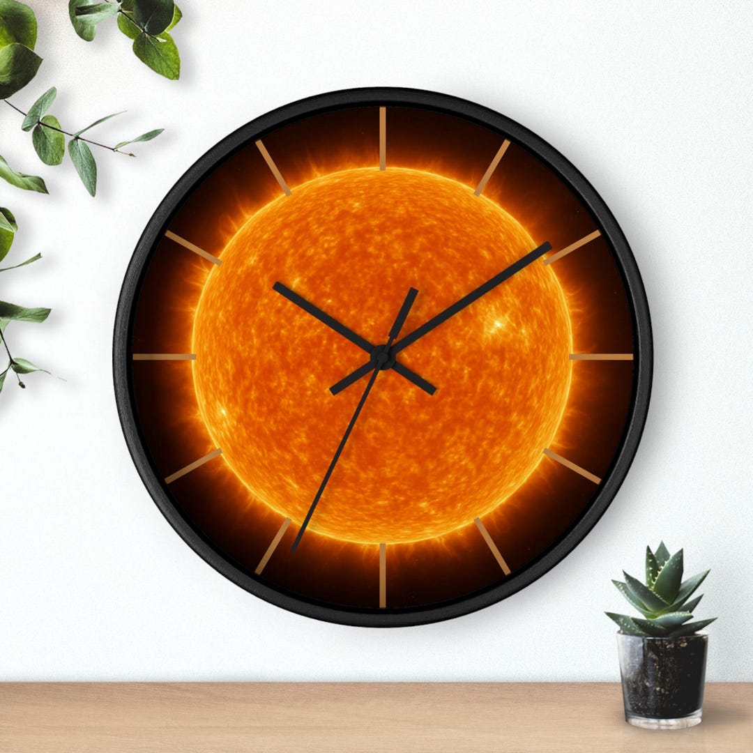 Solarium Clock Sun Wall Clock: Modern Solar Design for Astronomy Lovers - Etsy UK