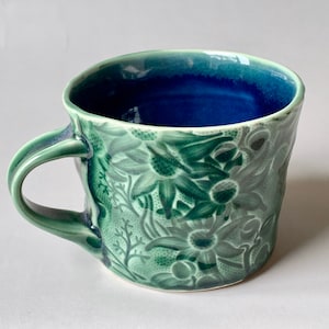 Wide Mug with Australian Flannel Flowers image 9