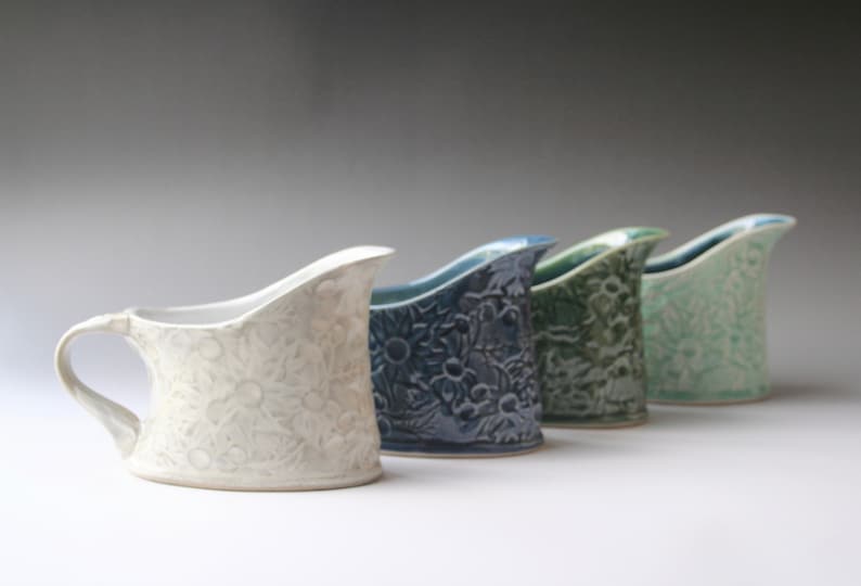 Gravy Boat with Flannel Flower design