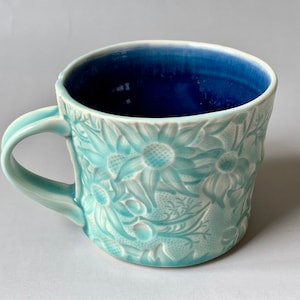 Wide Mug with Australian Flannel Flowers image 10