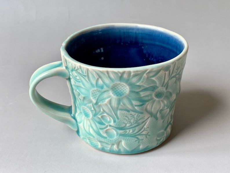 Wide Mug with Australian Flannel Flowers image 10