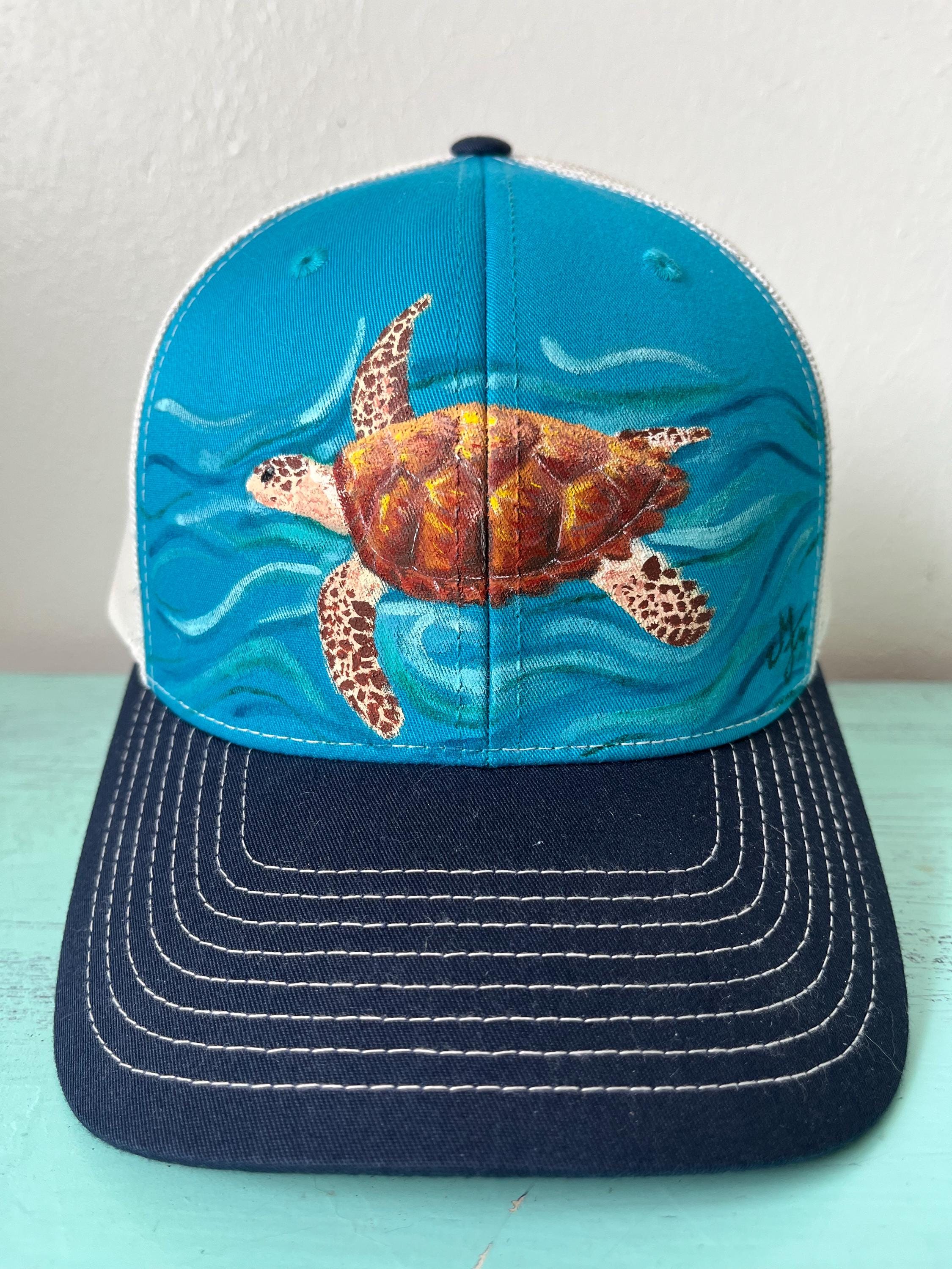 Designer Top Hat Tropicana Handmade Patching Vintage Cotton Turtle Amazon.com: Sea Turtle - Straw Hat/Sunglasses/Beach  main image 4