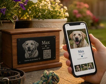 Personalized Pet Memorial Keepsake for Cremation Urns Dog or Cat Sympathy Gift