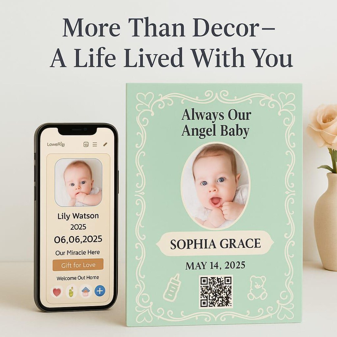 Custom QR Code Story Frame – Personalized Photo Keepsake With Digital ...