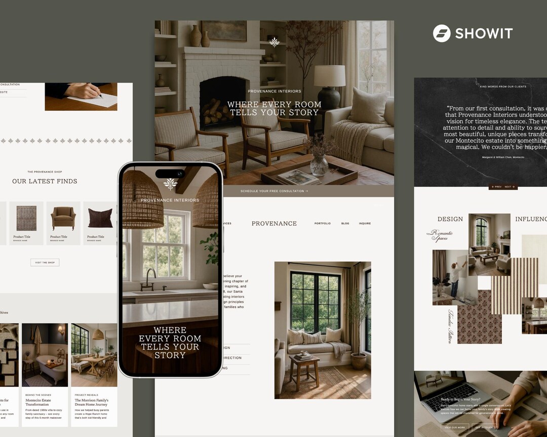 Provenance Showit Website Template for Interior Designers | Luxury Home ...