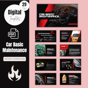 Guide d&#39;entretien automobile à imprimer, Guide du premier propriétaire dans une voiture, Guide de réparation automobile pour débutant, eBook pour mécanicien automobile, Informations essentielles sur l&#39;auto