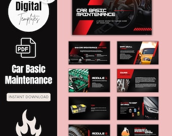 Printable Car Maintenance Guide, First Time Car Owner Guide, Beginner Car Repair Guide, Car Mechanic eBook, Car Essentials Information