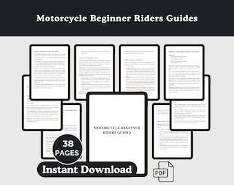 Motorcycle Ebook Guide, Motorcycle Beginner Riders Guides, Riding Skills and Safety, Digital Bike Lover Guide, Instant Download