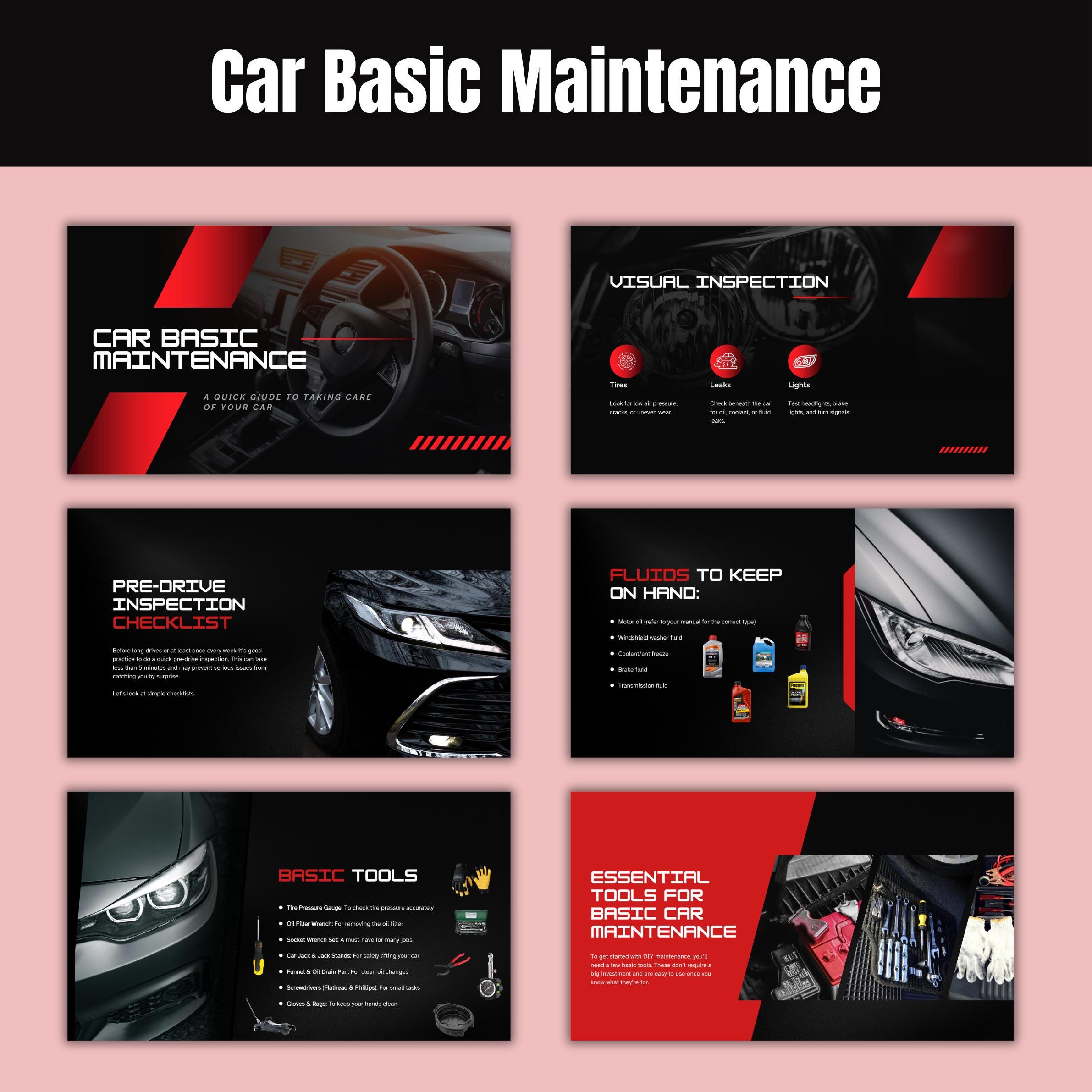 Printable Car Maintenance Guide, First Time Car Owner Guide, Beginner ...