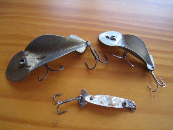 Three Metal Vintage Fishing Lures | Etsy