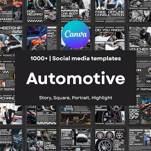 1000+ Automotive Social Media Template| Automotive IG, Automotive Feed, Automotive Post, Story, Automotive Icon, canva, Instagram, Facebook