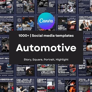 1000+ Automotive Social Media Template| Automotive IG, Automotive Feed, Automotive Post, Story, Automotive Icon, canva, Instagram, Facebook