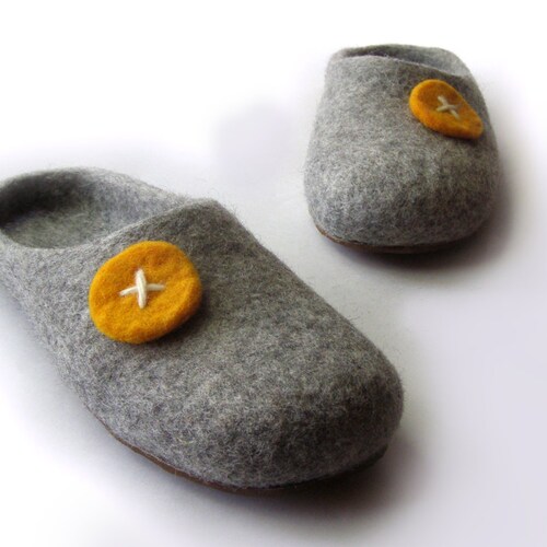 fatface grey fifi felted house shoes