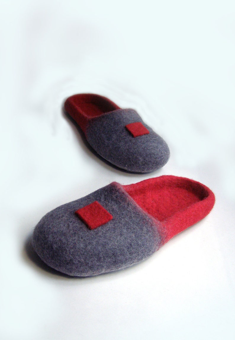 house shoes and slippers on Women House Shoes Felted Wool Slippers Japan Wine Burgundy Etsy