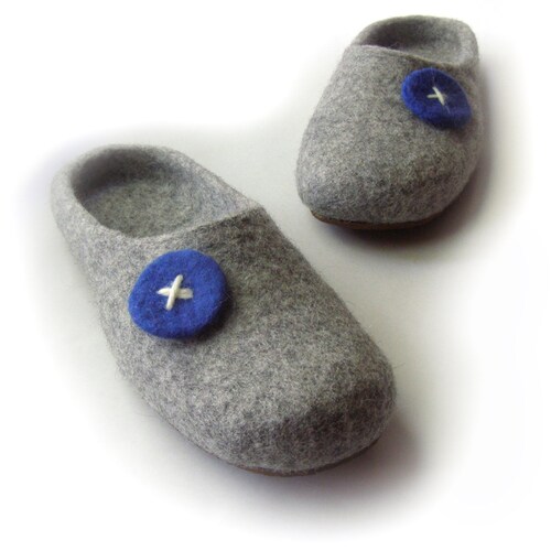 fatface grey fifi felted house shoes
