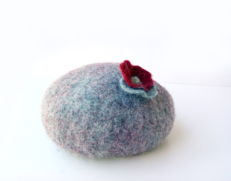 Pets Cave Cat Cave Cat Bed Beds for small pets Gray and burgundy flower GIFT