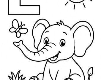 ABC Alphabet Coloring Book for Kids | A to Z Printable Coloring Pages | Educational PDF Activity for Preschool & Toddlers | Instant Download