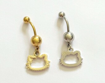 Hello Kitty Navelpiercing van 14 g, roestvrij staal