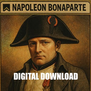 O Imperador Estratégico – Cartão Holográfico de Napoleão Bonaparte | Arte Histórica de Colecionador