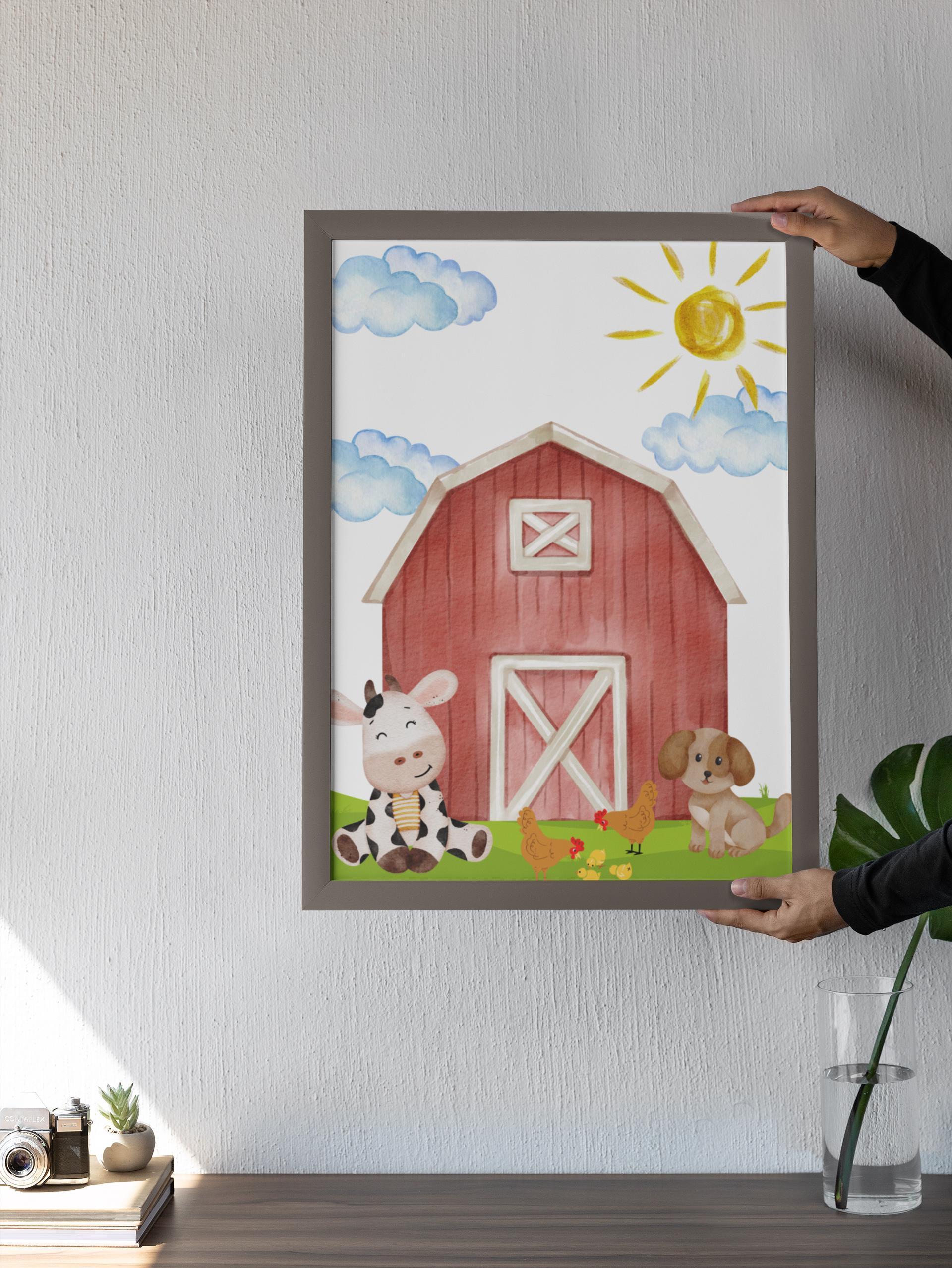 Farm Animals Wall Art, Gender Neutral Nursery Wall Art, Farm Nursery ...