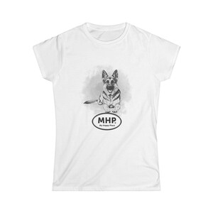 German Shepherd T-Shirt: Women&#39;s Graphic Tee - My Happy Place Design