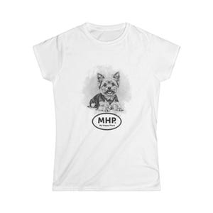 Yorkshire Terrier T-Shirt: Women&#39;s Softstyle Tee - My Happy Place Design