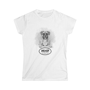 Boxer Dog Mom T-Shirt: Women&#39;s Graphic Tee - My Happy Place