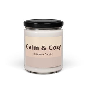 Calm & Cozy Soy Candle | Natural Soy Wax Candle | Aromatherapy Home Decor