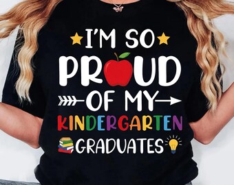 Trots op mijn afgestudeerden kleuterschool PNG, afstudeershirt leraar, cadeau kleuterjuf, sublimatie einde schooljaar