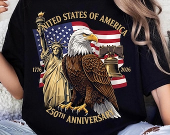 Verenigde Staten 250e verjaardag Eagle Statue of Liberty, png (digitale download)