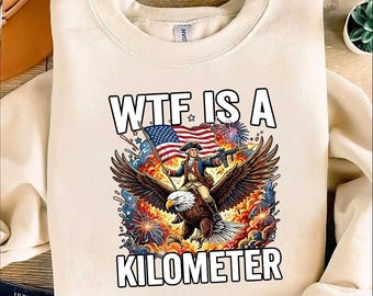WTF is een kilometer png, sublimatieontwerp George Washington Eagle 4 juli (digitale download)