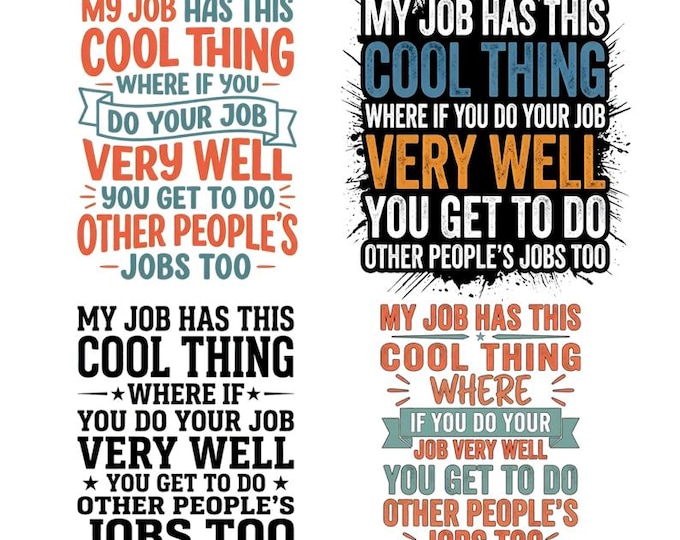 Featured listing image: My Job Has This Cool Thing bundle PNG, Funny Office Job Saying Png, Funny Work Quote PNG, Office Humor Png, Gifts
