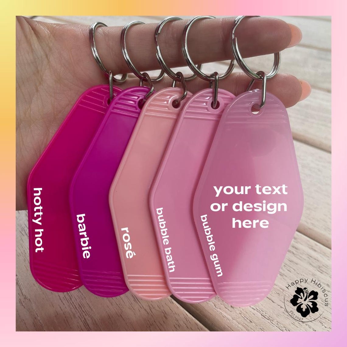 Custom Retro Motel Keychains - Etsy