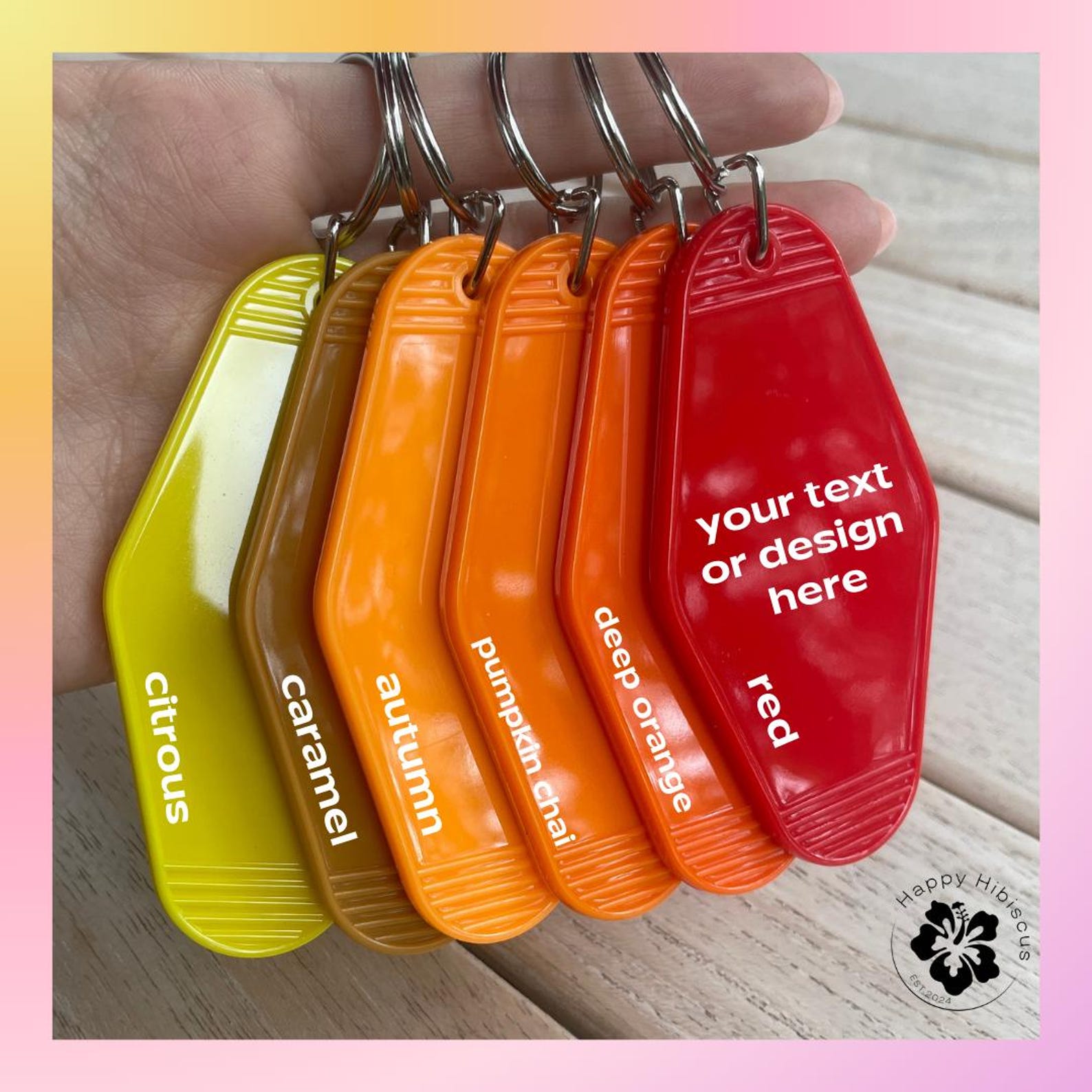 Custom Retro Motel Keychains - Etsy