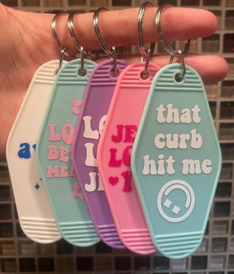 Custom Retro Motel Keychains - Etsy