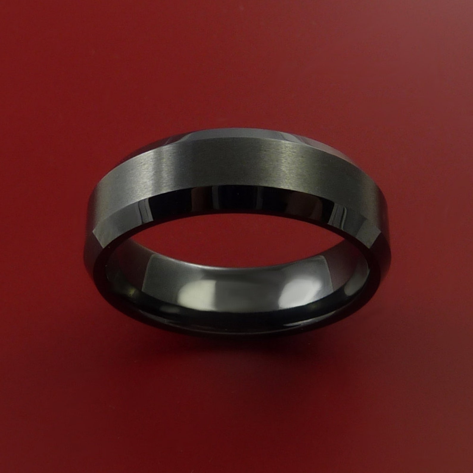 Black Ceramic Ring Durable Custom Made Ring Etsy