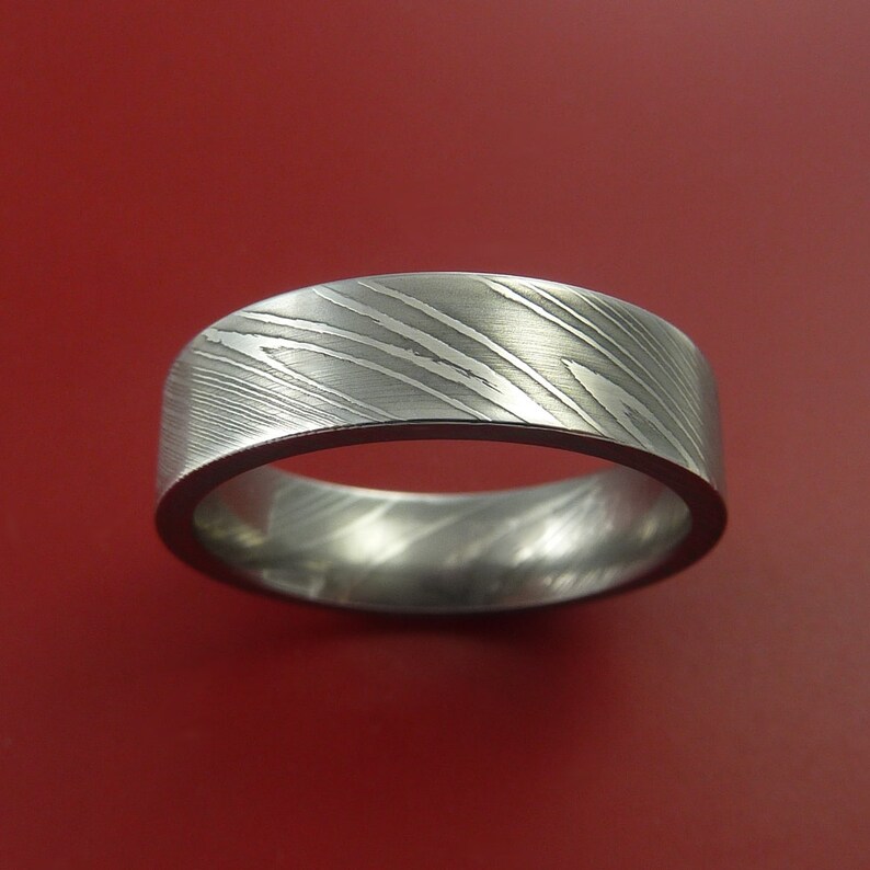 Damascus Steel Ring Wedding Band Genuine Craftsmanship