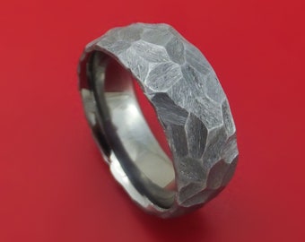 Rock Hammered Tantalum Ring Custom Made