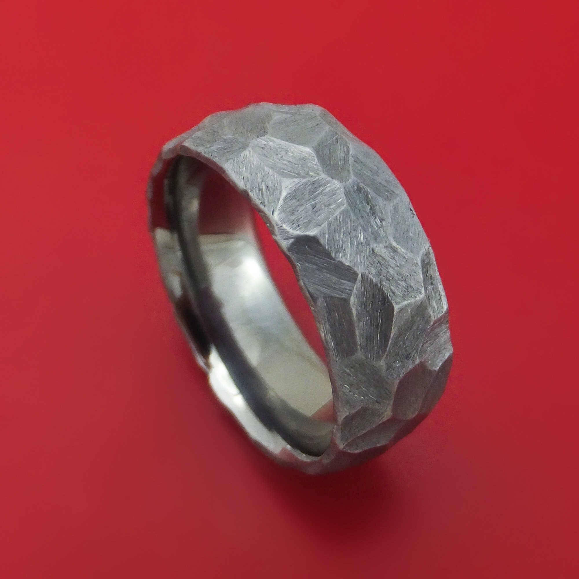 Hammered tantalum ring deals