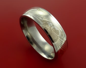 Titanium and Mokume Ring Custom Made to Any Size PALLADIUM Sakudo