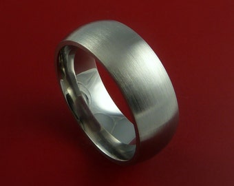 Titanium Wedding Band Engagement Ring Traditional Made to Any Sizing and Finish 3-22