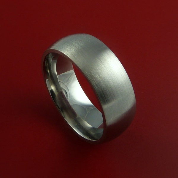 Titanium Wedding Band Engagement Ring Traditional Made to Any Sizing and Finish 3-22