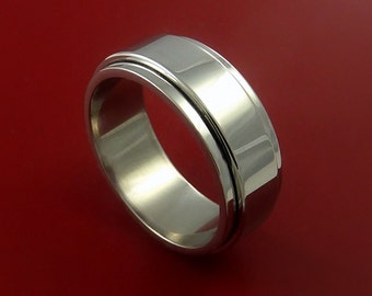 Titanium SPINNER Band CLASSIC Style Custom Made to Any Sizing and Finish 3-22