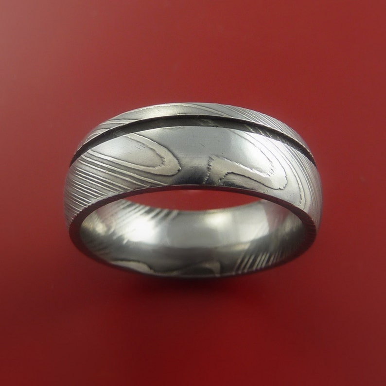 Damascus Steel Ring Wedding Band Genuine Craftsmanship Etsy