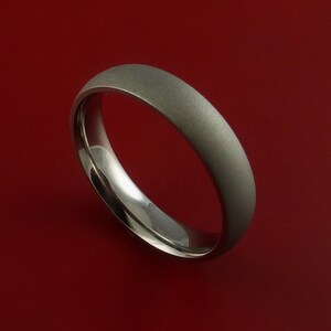 Titanium Narrow Ring Unique Finish Band Made to Any Size 3-22