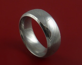 Damascus Steel Ring Wedding Band Genuine Craftsmanship