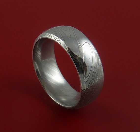 Damascus Steel Ring Wedding Band Genuine Craftsmanship