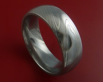 Damascus Steel Ring Wedding Band Genuine Craftsmanship Any Size
